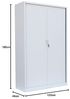Querrollladenschrank "Gigant" Stahl Büro Aktenschrank Rolladenschrank (HxBxT) 1950 x 1200 x 460 mm Weiß 555167 Bild 2