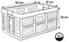 keeeper 4x Stabile Profi-Klappboxen mit Soft-Touch Griffen, 54 x 37 x 28 cm, 45 l, Ben, Grün/ Taupe Bild 2