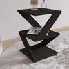 Hanah Home Stylish Side Table with Wall-Mount Option, Black & Oak, 29.6 x 54.2 x 29.6 cm | 100% Melamine Coated Particle Board, 18 mm Thick | Versatile Storage Solution Bild 4