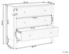Kommode mit 3 Schubladen ASSISI Holzwerkstoff 80 cm Weiß Bild 3