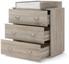 BIM Furniture Wickelkommode MIA 80 cm mit DREI Schubladen für Kinder, Babys Wickeltisch Sonoma Eiche Bild 4