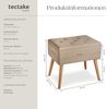 tectake Bank Sitzbank, gepolstert, in Leinenoptik Bild 3