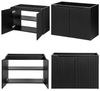Waschbeckenunterschrank Skelbolu mit 3 Türen 100x60x40cm Schwarz [en. casa] Bild 5