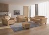CAVADORE 3-Sitzer-Sofa Ammerland in Echtleder / Landhaus-Sofa mit Federkern + Kopfteilverstellung / 186 x 84 x 93 / Leder Beige Bild 2