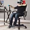 BAKAJI Ergonomischer Chefsessel, Gaming-Stuhl, Racing-Stuhl, Schreibtischstuhl aus Kunstleder, Einrichtung für Büro, Zuhause, Kinderzimmer, Konferenzraum, höhenverstellbar, drehbar und drehbar (rot) Bild 4