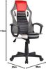 BAKAJI Ergonomischer Chefsessel, Gaming-Stuhl, Racing-Stuhl, Schreibtischstuhl aus Kunstleder, Einrichtung für Büro, Zuhause, Kinderzimmer, Konferenzraum, höhenverstellbar, drehbar und drehbar (rot) Bild 2