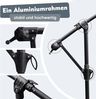 Sekey® LED Solar Ampelschirm 300cm LED Sonnenschirm-Solarbetrieben - UV50+ Sonnenschutz - Robust und Stabil für den Gartenn Dunkelgrau Bild 4