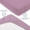 Blumtal® Baumwolle Spannbettlaken 150x200 cm Basics Jersey - Bettbezug 150x200 cm - Oeko-TEX zertifiziertes Spannbetttuch 150x200 cm - Matratzenbezug 150x200 cm - Bettbezug - Leintuch - Dusty Orchid Bild 4