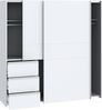 Forte 'Winn' Kleiderschrank, weiß, 200 cm Bild 5
