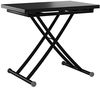 Menzzo Carrera Couchtisch, aufklappbar, Holz/Edelstahl, 57/100x100/114,2x39/76,3 cm Bild 5