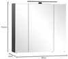 Schildmeyer Spiegelschrank Malte, Holzwerkstoff, Schwarzmatt, 80 x 16 x 74,4 cm Bild 3