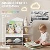 AIYAPLAY Kinderregal mit 7 Regalen, Bücherregal aus Holz 1-tlg, für Kinderzimmer, Spielzimmer, Weiß Bild 5