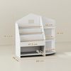 AIYAPLAY Kinderregal mit 7 Regalen, Bücherregal aus Holz 1-tlg, für Kinderzimmer, Spielzimmer, Weiß Bild 3