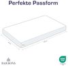 BARBONS Spannbettlaken für Baby/Kinderbett - 100% Jersey-Baumwolle Oeko-TEX Standard 100 Zertifiziert 60x120 cm Bettlaken für Babybett (Weiss - 2er) Bild 3