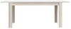Forte BREATHTAKER Esstisch 160, moderner Skandi-Stil Esstisch mit abgerundeten Beinen, Holzwerkstoff, ausziehbar, Kaschmir Beige, 160 (206,6) cm breit x 72,7 cm hoch x 90,4 cm tief Bild 5