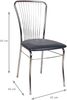 Dmora Moderner Stuhl aus Kunstleder, für Esszimmer, Küche oder Wohnzimmer, cm 45x45h93, Farbe Grau Bild 3