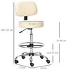 HOMCOM Barhocker Barhocker Modernes Design, 360°-Drehrollen Bild 3
