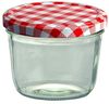 MamboCat Einmachglas 100er Set Sturzglas 230 ml Einmachglas To 82 rot karierter Deckel, Glas Bild 2