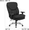 Flash Furniture Hercules Serie 24/7 Bürostuhl für intensiven Gebrauch, groß und hoch, 180 kg, schwarzer Stoff, ergonomischer Chefsessel mit Lendenknauf Bild 3