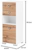 Schildmeyer Kimi Highboard 144250, Eiche Landhaus/kreideweiß, 40,5 x 33,1 x 105,2 cm Bild 3