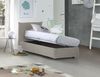 Talamo Italia - Cosetta Einzelbett, Bettkasten mit Stoffbezug, 100% Made in Italy, seitliche Öffnung, inklusive Matratze 80x190 cm, Beige Bild 4