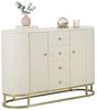 Dmora Anrichte Pajeu 120 x 40 x 85 cm Weiß 4 Schubladen 2 Türen, Sideboard Bild 3
