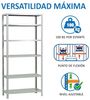 Simonrack Schwerlastregal, Lagerregal, 200 x 80 x 30 Metallregal, Kellerregal, Biegestelle 100 kg, 6 Fachböden, Weiss - Comfort Bild 4