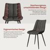2er-Set Küchenstühle aus Leinen Elif dunkelgrau Bild 5
