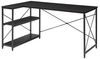 Schreibtisch Raundsvalt mit 1 Regal L-förmig 137x88x75 cm Schwarz [en. casa] Bild 4