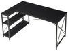 Schreibtisch Raundsvalt mit 1 Regal L-förmig 137x88x75 cm Schwarz [en. casa] Bild 5