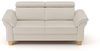 CAVADORE Echtleder 3er-Sofa Ammerland / Landhaus-Sofa mit Federkern + Kopfteilverstellung / 186 x 84 x 93 / Leder Weiß Bild 5