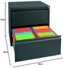 Stahl Büro Hängeregistratur Schrank Bürocontainer 70 x 76 x 62 cm (HxBxT) mit 2 Schüben doppelbahnig Schwarz 561229 Bild 2