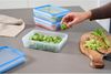 emsa Frischhaltedosen CLIP & CLOSE 5.8 cm hoch 3x 1,2 l transparent, blau 1 Pack = 3 St. Bild 2