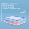 emsa Frischhaltedosen CLIP & CLOSE 5.8 cm hoch 3x 1,2 l transparent, blau 1 Pack = 3 St. Bild 3