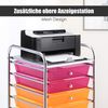 COSTWAY Rollwagen mit Schubladen Rollcontainer Badrollwagen Badtrolley Badregal Beistellwagen mit 10 stapelbaren Schubladen Metallgestell Bunt Bild 5
