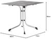 SIEGER 5130-21 Klapptisch Polytec (HPL) 80x80 cm Stahlgestell graphit / Tischplatte Polytec (HPL) Beton hell Bild 3