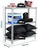 Simon Rack Schwerlastregal, 1000 x 800 x 400 mm, Bis 180 kg Belastbar, 3 Verstellbare Ablagen, Kellerregal, Lagerregal, Verzinkt - Simonclick Bild 2