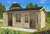 Alpholz 2-Raum Gartenhaus Bolton XL Gartenhaus aus Holz Holzhaus mit 28 mm Wandstärke Blockbohlenhaus mit Montagematerial Bild 5