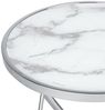 Beliani 'Meridian II' Couchtisch, Glas/Metall, Silber, 50 x 55 cm Bild 4