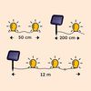 esotec LED-Lichterkette Solarkette 20 LED Glühbirnen 10m +2m Zuleitung 2800K outdoor 102180 Bild 3
