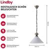 Lindby Hängeleuchte Otis, Glas Bronze IP20, 1 x 60 W Bild 2