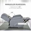 HOMCOM Relaxsessel mit Liegefunktion Fernsehsessel TV-Sessel Sessel mit Seitentasche Leinenartiges Polyester Grau 90 x 96 x 98 cm Bild 4