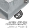 Bettwaesche-mit-Stil Mako-Satin Spannbettlaken grau 100x200cm Höhe 31-40cm Bild 3