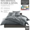 Bettwaesche-mit-Stil Mako-Satin Spannbettlaken grau 100x200cm Höhe 31-40cm Bild 4