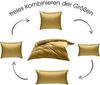 Bettwaesche-mit-Stil Mako-Satin / Baumwollsatin Bettwäsche uni / einfarbig gold Kissenbezug 70x90 cm Bild 4