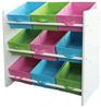 Buntes Kinderregal Regal für Kinder, Holz, 9 Ablageflächer, mit Boxen Bild 3
