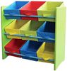 Buntes Kinderregal Regal für Kinder, Holz, 9 Ablageflächer, mit Boxen Bild 4