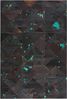 Teppich Kuhfell braun-türkis 160x230 cm Patchwork Kurzflor ATALAN Bild 4