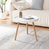 Beistelltisch Bongard Ø50x45 cm Weiß [en. casa] Bild 3