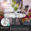 KESSER® 2in1 Stehtisch klappbar Bistrotisch 1er Set | Aluminium Edelstahlplatte | höhenverstellbar 70cm / 115cm | Partytisch Tisch Ø 80cm | In- & Outdoor Empfangstisch | Klapptisch mit Cover Marmor Bild 4
